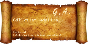 Gürtler Adelina névjegykártya